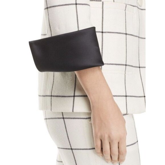 Tory Burch Sz 6 Blazer Holt Windowpane 2 Button Ivory Black Wool New 3/4 Sleeve - Picture 2 of 9